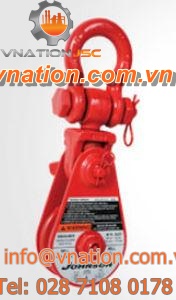 idler lifting pulley / for cables / with shackle