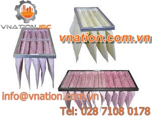 gas filter / air / bag / for air treatment units