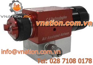 spray gun / finishing / for paint / automatic