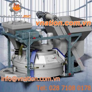 planetary mixer / batch / concrete / hydraulic lifter