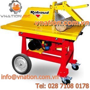 sliding table saw / wood / combustion engine / carbide blade