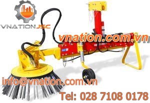 cup brush / cleaning / steel / for sweepers