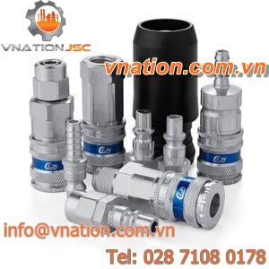 threaded fitting / male / straight / zinc-plated steel