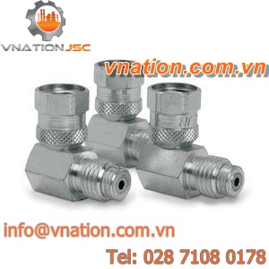 screw fitting / elbow / zinc-plated steel / hydraulic