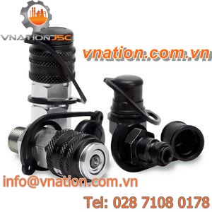 push-to-connect fitting / flat / zinc-plated steel / hydraulic