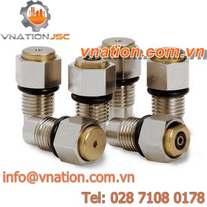 compression fitting / elbow / nickel-plated brass / pneumatic