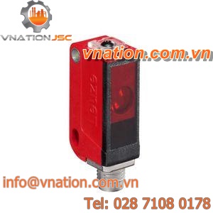 reflex type photoelectric sensor / rectangular / laser / red light