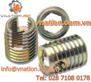 threaded insert / self-tapping / metal / flat