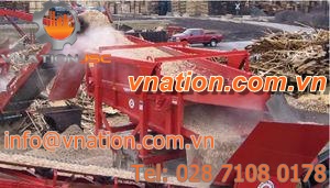 linear vibrating screener / for bulk materials / for wood