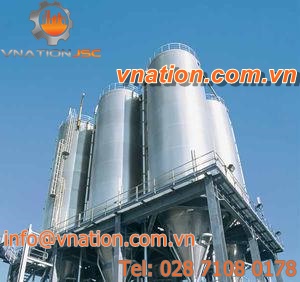 cone-bottom silo / stainless steel / aluminum