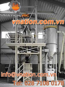 dry ball grinding mill with agitator / for cement / vertical
