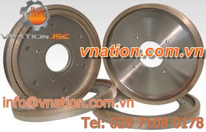 peripheral grinding wheel / diamond metal bonded / abrasive