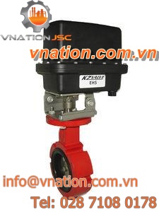 butterfly valve / electrically-actuated / for water