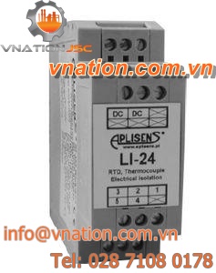 DIN rail mount temperature transmitter / thermocouple / HART / programmable