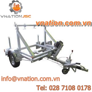 cable drum trailer / single-axle / handling