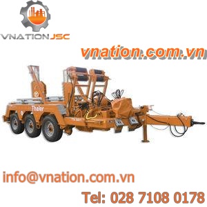 cable drum trailer / 3-axle / hydraulic / heavy-duty