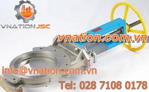 knife gate valve / handwheel / shut-off / for chemicals