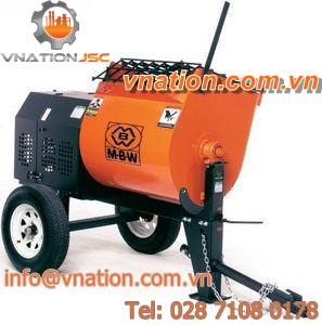 rotary mixer for drums / batch / for mortar / mobile