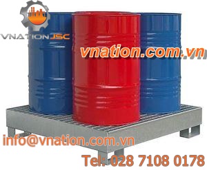 multi-use containment bund / 4-drum / steel / galvanized steel