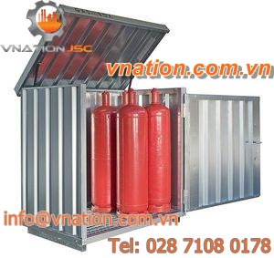 galvanized steel intermodal container / storage / hazardous goods / for gas bottles