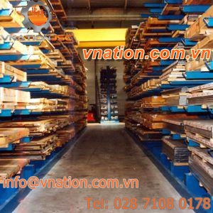 cantilever shelving / for heavy loads / for long items / adjustable
