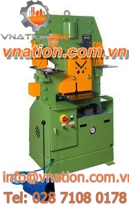 hydraulic punching and shearing machine / manual / for strips / universal