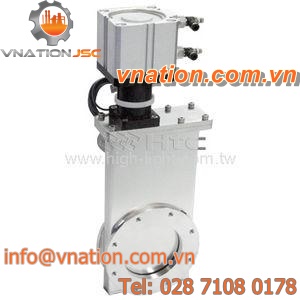 gate valve / pneumatic / flange / stainless steel