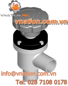 poppet valve / manual / corner / stainless steel