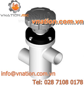 poppet valve / manual / pneumatic / corner