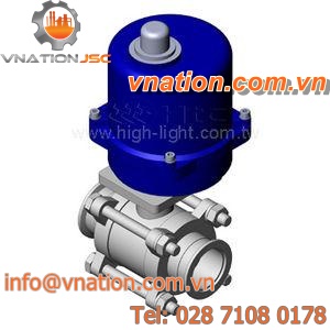 ball valve / flange / stainless steel / for vacuum