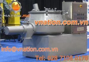 batch mixer / steam/water / vertical / single-shaft
