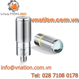 cylindrical distance sensor / time-of-flight laser / long-range / compact