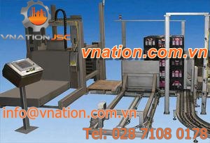 high level infeed palletizer / dairy products / case / PLC-controlled
