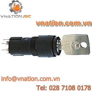 key lock switch / single-pole / electromechanical