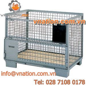 storage pallet box / transport / wire mesh / lattice