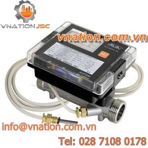 ultrasonic flow meter / for water / insertion / with battery