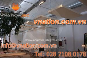 ceiling panel / acoustic / flat / metal