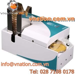 automatic labelling machine / side / for laboratory / rotary