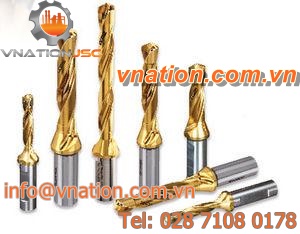 indexable insert drill bit / coated / helical