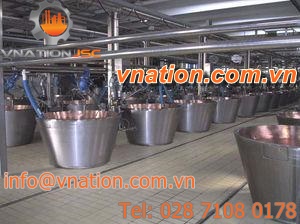 cheese tank / for production / copper / vertical