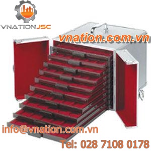 benchtop cabinet / with drawer / with compartments / aluminum