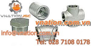 push-fit fitting / straight / stainless steel / pipe