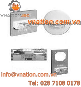 safety plate / sheet metal / metal / wall