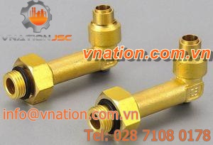 threaded fitting / elbow / for hoses / hydraulic