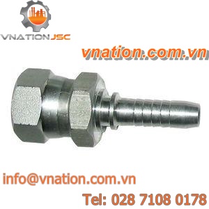 grooved fitting / straight / for hoses / hydraulic
