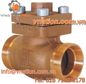 spring check valve / male / cryogenic