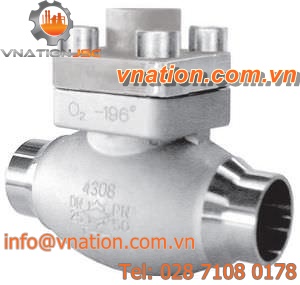 spring check valve / stainless steel / cryogenic