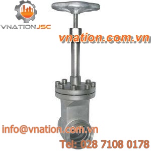 gate valve / handwheel / for oxygen / stainless steel