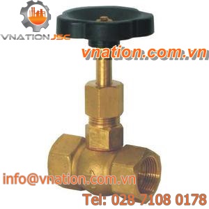 needle valve / manual / regulating / brass