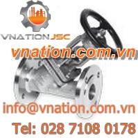 ball valve / handwheel / control / for chemicals